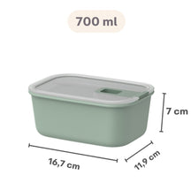 Mepal EasyClip recipientes de conservación Nordic Black 3 piezas - 2x 700 ml + 1.5 litros