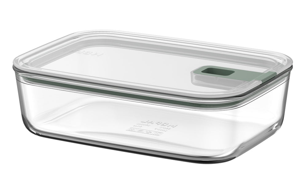 Mepal Fuente de horno / Fuente para lasaña con tapa EasyClip Nordic Sage - Vidrio - 1.5 litros
