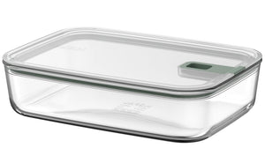 Mepal Fuente de horno / Fuente para lasaña con tapa EasyClip Nordic Sage - Vidrio - 2.25 litros
