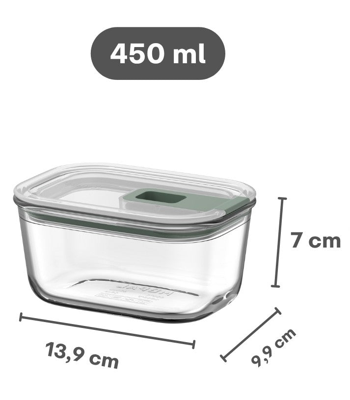 Mepal Tarro de Cristal EasyClip Nordic Sage - 450 ml