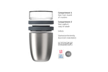 Mepal Thermos Yogurtera / Lunchpot Ellipse Nordic Sage - 500 ml + 200 ml