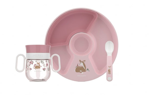 Mepal Mio Vajilla Infantil Fairy Garden 3 piezas - plato, vaso y cuchara