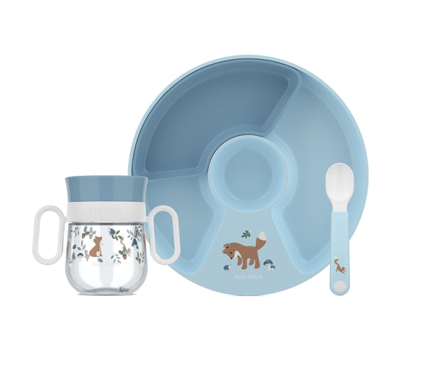 Mepal Set de Comedor Infantil Mio Forest Friends 3 piezas - plato, vaso y cuchara