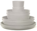 Mepal Set de vajilla Silueta Nordic White 8 piezas / 2 personas - 2 platos, 2 platos hondos, 2 cuencos y 2 tazas