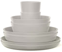 Mepal Set de vajilla Silueta Nordic White 8 piezas / 2 personas - 2 platos, 2 platos hondos, 2 cuencos y 2 tazas