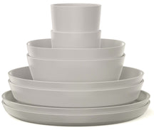 Mepal Set de vajilla Silueta Nordic White 8 piezas / 2 personas - 2 platos, 2 platos hondos, 2 cuencos y 2 tazas