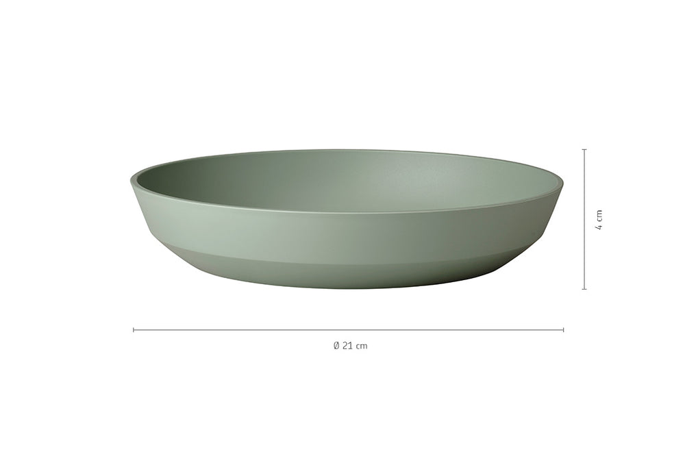 Mepal Set de vajilla Silueta Nordic White 8 piezas / 2 personas - 2 platos, 2 platos hondos, 2 cuencos y 2 tazas