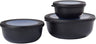 Mepal Contenedores Cirqula Nordic Black Redondos 3 piezas - 350 ml + 750 ml + 1.25 litros
