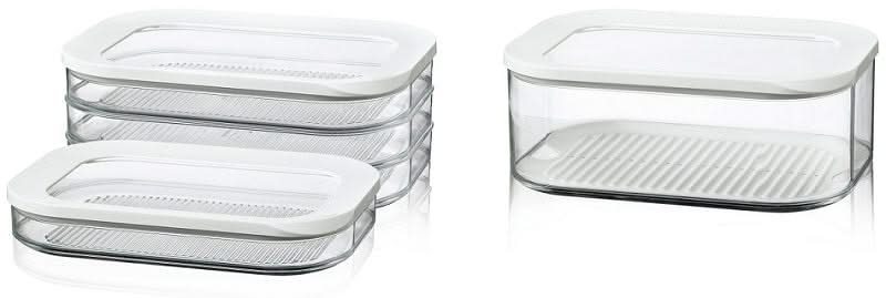 Mepal Modula Caja de Embutidos Blanca 3 Capas