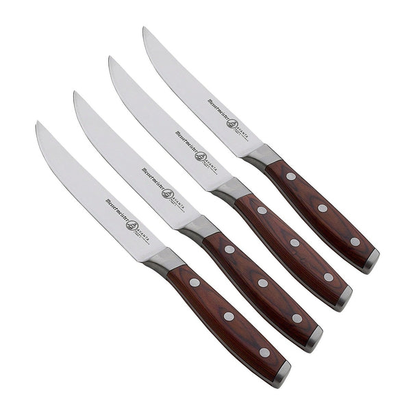 Messermeister Cuchillos chuleteros Avanta Madera Pakka 13 cm - 4 piezas