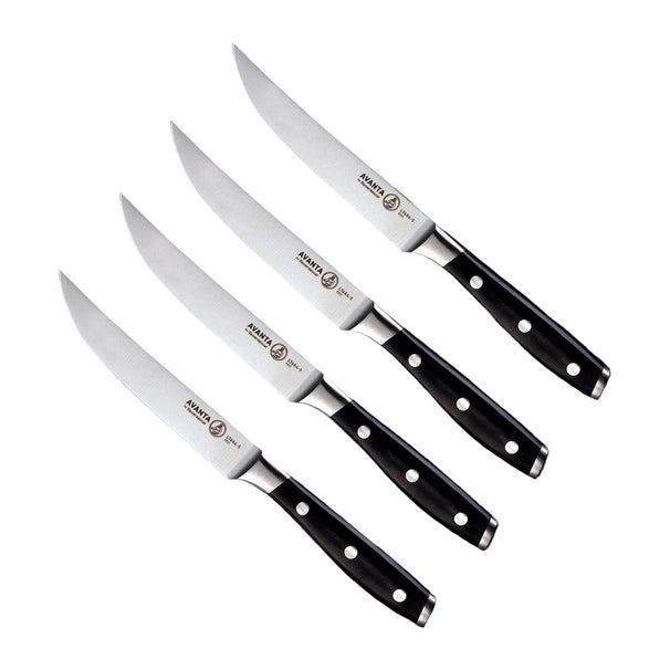 Messermeister Cuchillos chuleteros Avanta Negros 13 cm - 4 piezas