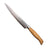 Messermeister Vleesmes Oliva Luxe 20 cm met olijfhouten heft, vrijstaand op witte achtergrond