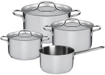 Juego de ollas Sola Mirage 4 piezas Acero inoxidable - Olla de cocina ø 16, 18, 20 cm y cazo ø 16 cm - apto para todas las fuentes de calor