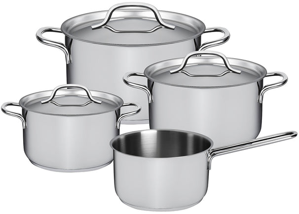 Juego de ollas Sola Mirage 4 piezas Acero inoxidable - Olla de cocina ø 16, 18, 20 cm y cazo ø 16 cm - apto para todas las fuentes de calor