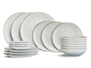 Juego de vajilla Cosy & Trendy Murano 18 piezas / 6 personas - 6 platos de cena, 6 platos de desayuno y 6 platos hondos