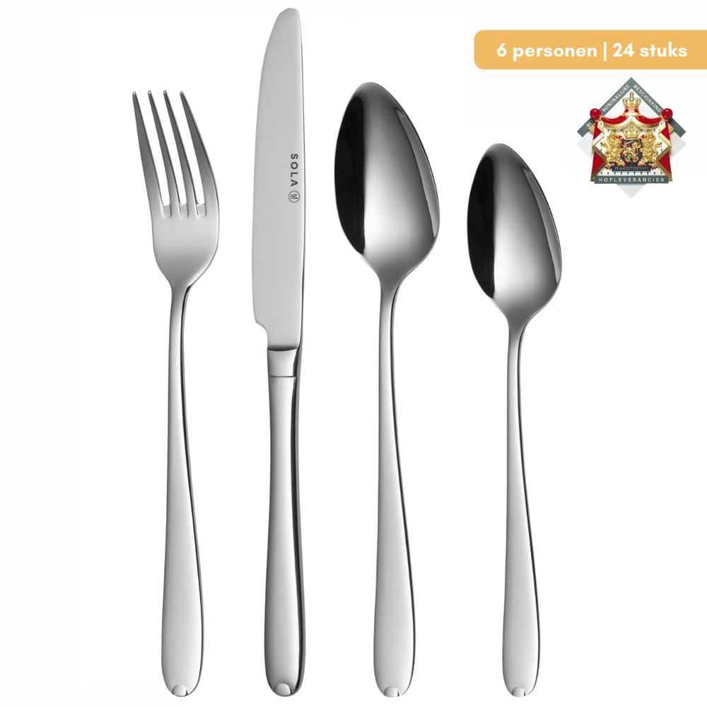 Juego de cubiertos Sola Fleurie - Acero inoxidable 18/10 - 24 piezas / 6 personas