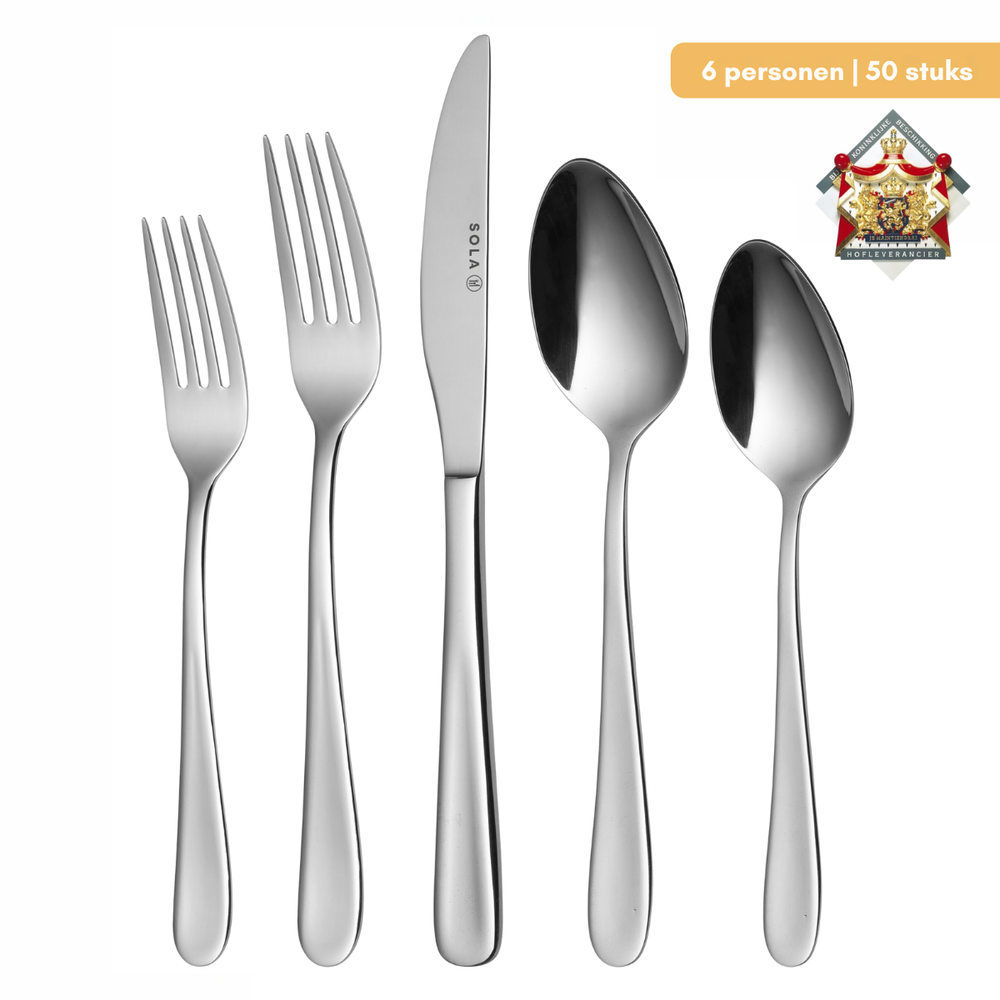 Juego de cubiertos Sola Florence - Acero inoxidable 18/10 - 50 piezas / 6 personas