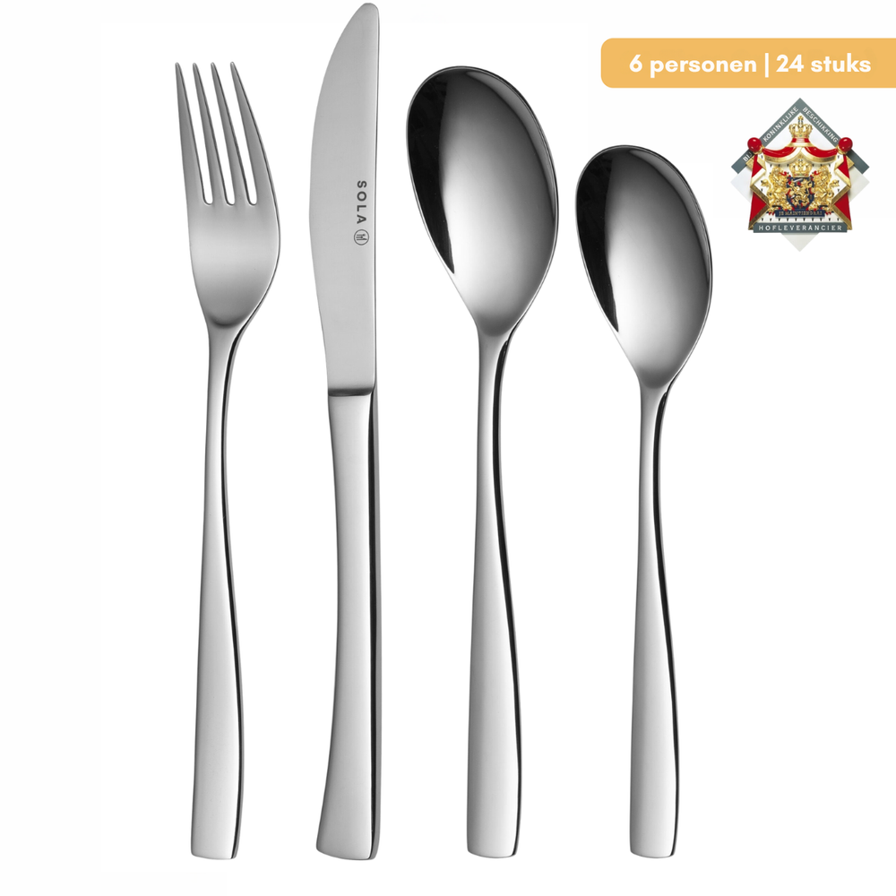 Juego de cubiertos Sola Lotus - Acero inoxidable 18/10 - 24 piezas / 6 personas