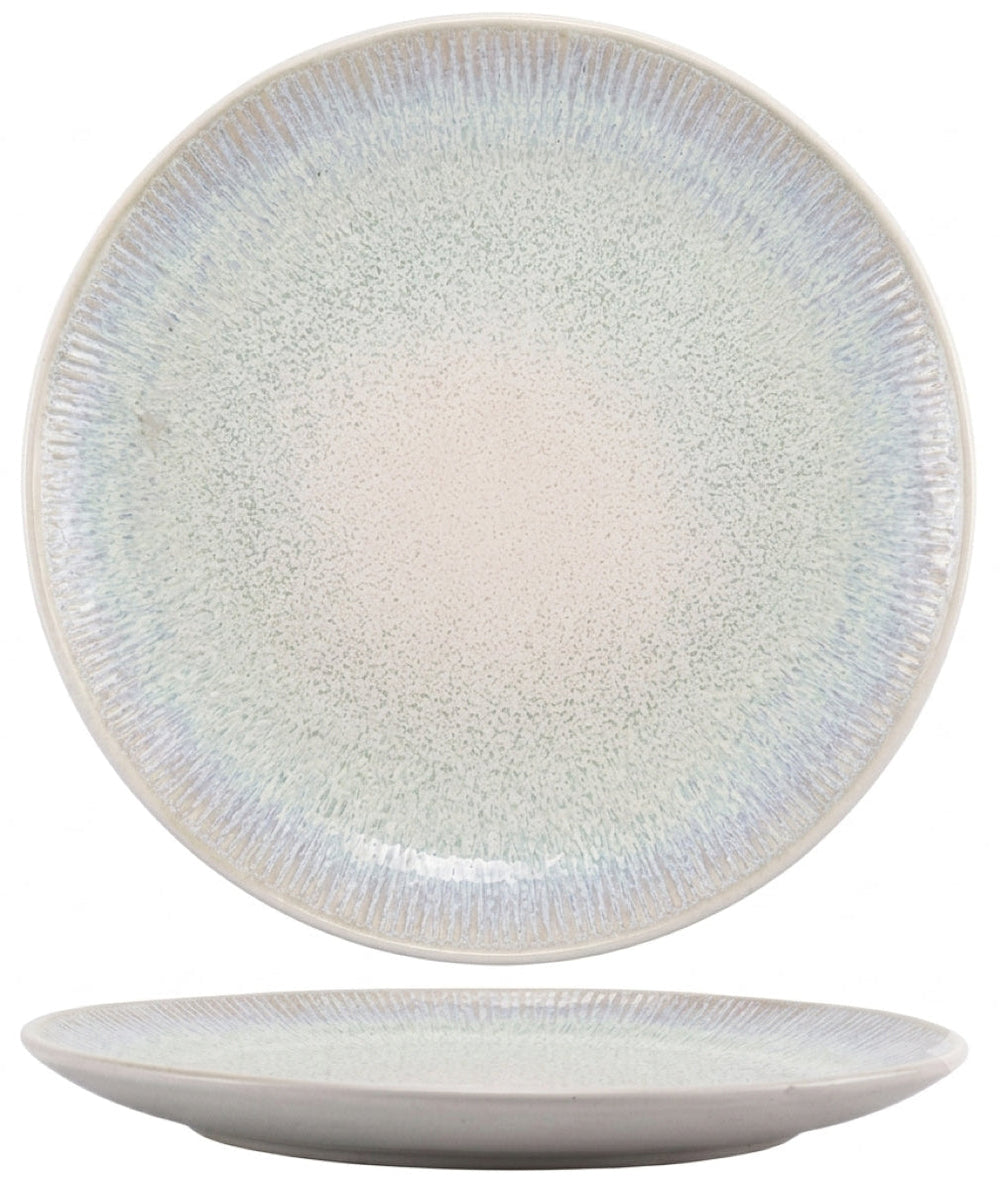 Cookinglife juego de vajilla Nola Beige reactive glaze 18 piezas / 6 personas - 6 platos de cena, 6 platos de desayuno y 6 cuencos