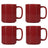 ONA Tazas Fika Burgundy 330 ml - 4 piezas