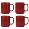 ONA Tazas Fika Burgundy 330 ml - 4 piezas