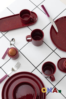 ONA Tazas Fika Burgundy 330 ml - 4 piezas
