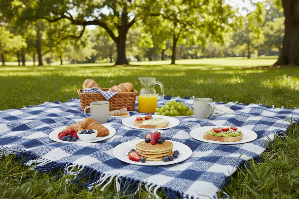 Cookinglife Platos de Desayuno / Postre - CampVibe - Exterior - Plástico - Irrompibles - Blanco ø 21 cm - 4 piezas
