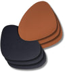 Posavasos - Cuero vegano - Negro / Cognac - Orgánico - reversible - 13 x 11 cm - 6 unidades - Cookinglife