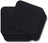 Posavasos Cookinglife - Cuero vegano - Negro - 10 x 10 cm - 6 unidades