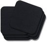 Posavasos Cookinglife - Cuero vegano - Negro - 10 x 10 cm - 6 unidades