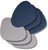Posavasos - Cuero vegano - Gris / Azul - Orgánico - reversible - 13 x 11 cm - 6 unidades - Cookinglife