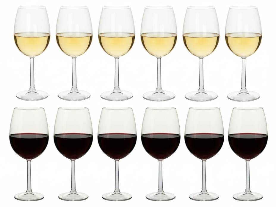 Set de copas de vino Cookinglife Milena 12 piezas - Copas de vino tinto + copas de vino blanco