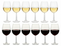 Set de copas de vino Cookinglife Milena 12 piezas - Copas de vino tinto + copas de vino blanco