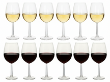 Set de copas de vino Cookinglife Milena 12 piezas - Copas de vino tinto + copas de vino blanco