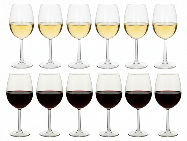 Set de copas de vino Cookinglife Milena 12 piezas - Copas de vino tinto + copas de vino blanco