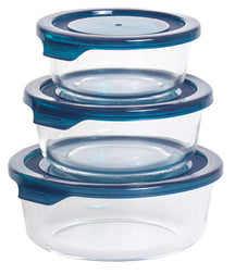 Recipientes de vidrio para conservar Sareva - Para llevar - con tapas - fuentes para horno - Cook & Fresh - 3 piezas