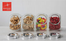 Tarro de almacenamiento / Tarro de dulces de vidrio Bormioli Rocco Pandora - ø 18 cm / 2 litros - 3 unidades