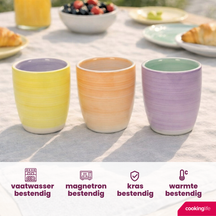 Cookinglife Tazas de Café / Tazas Senseo Pastel Harmony 180 ml - 6 Piezas