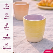 Cookinglife Tazas de Café / Tazas Senseo Pastel Harmony 180 ml - 6 Piezas
