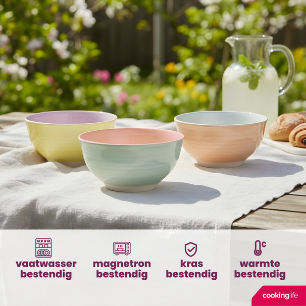Cookinglife Cuencos Pequeños Pastel Harmony ø 12 cm - 6 Piezas
