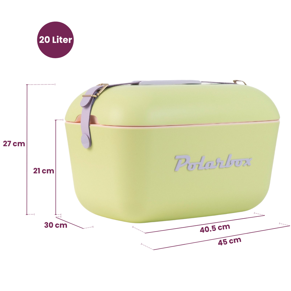 Nevera Polarbox con correa para el hombro - Lima Lila - 20 litros