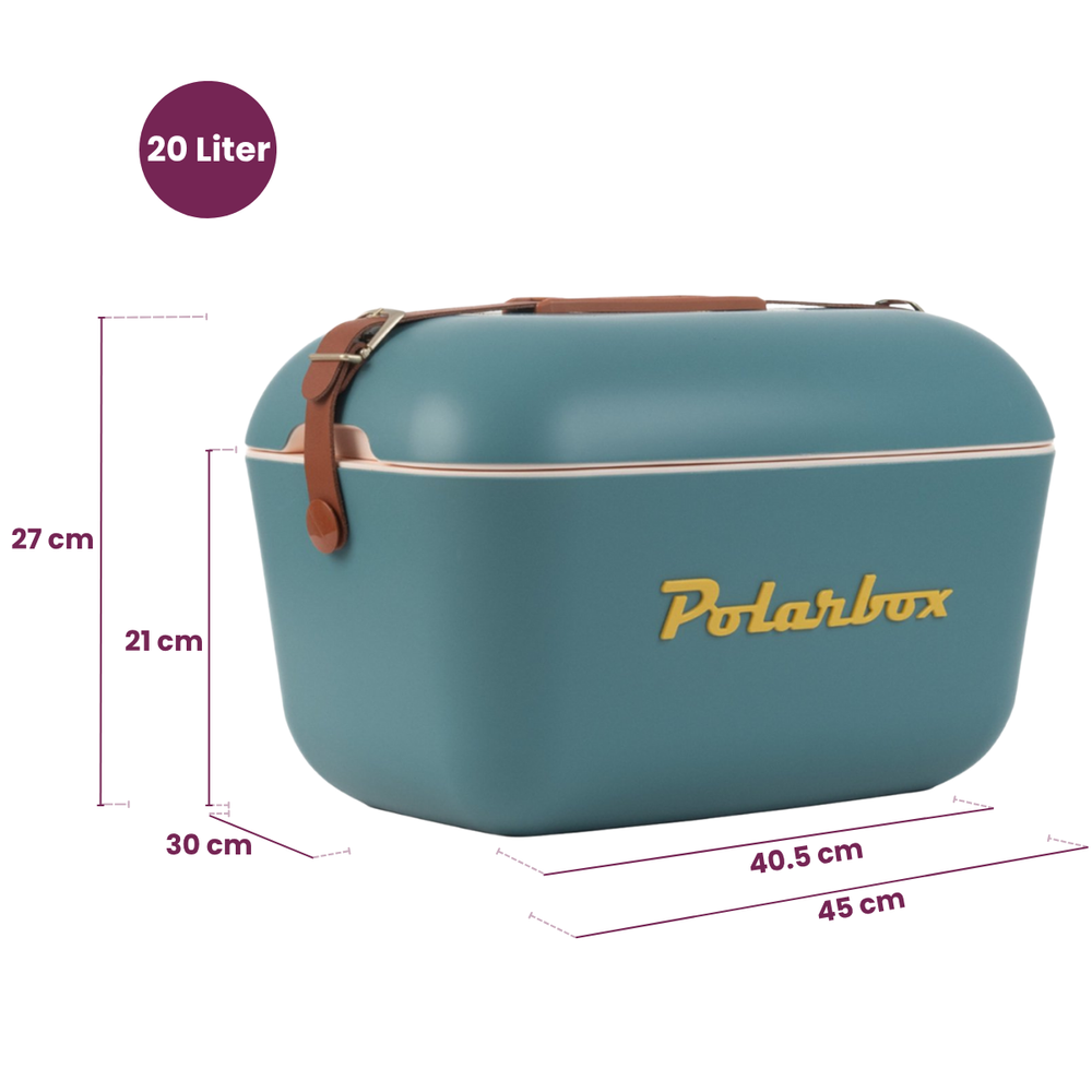 Polarbox nevera con correa - Green Forest-Black - 20 liter