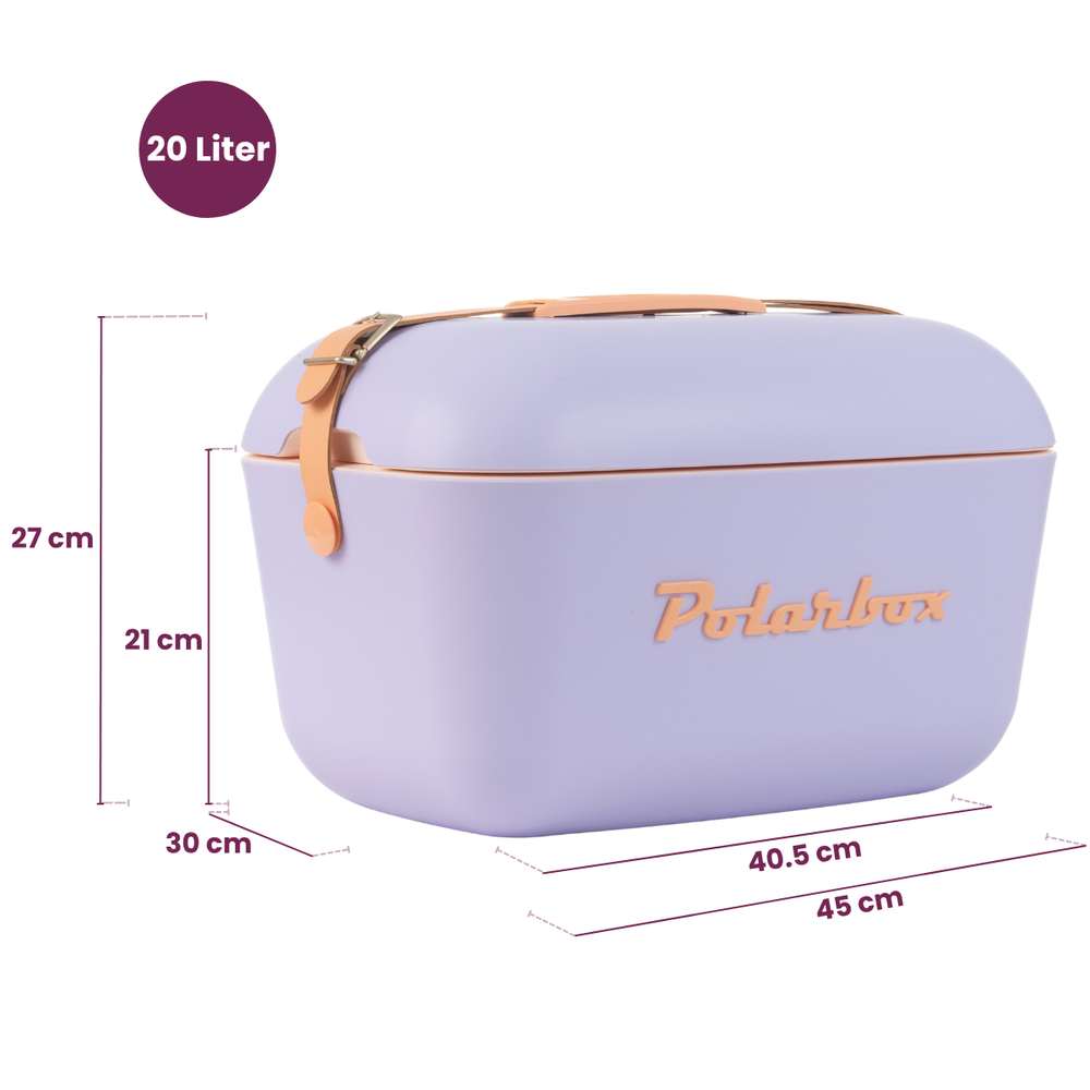 Nevera Polarbox con correa para el hombro - Morado Sorbete - 20 litros
