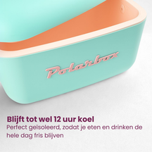 Nevera portátil Polarbox con correa para el hombro - Verde pastel - 12 litros