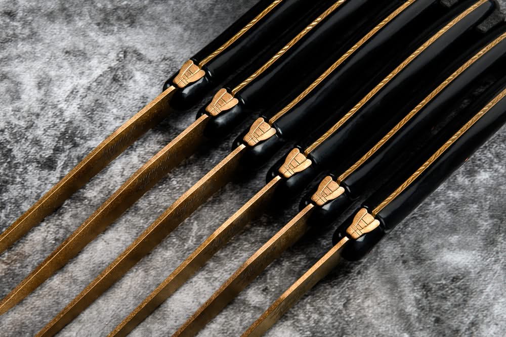 Cuchillos para steak Laguiole Style de Vie Prestige Line Cobre - 6 piezas