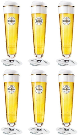 Vasos de cerveza Warsteiner con pie - 200 ml - 6 piezas