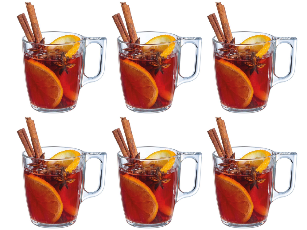 Tazas de té Luminarc Central 250 ml - resistentes al calor - 6 unidades