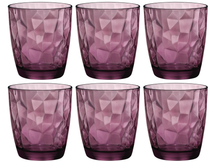Vasos de agua Bormioli Rocco Diamond - Púrpura - 390 ml - 6 piezas