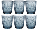 Vasos de agua Bormioli Rocco Diamond - Azul - 300 ml - 6 piezas