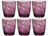 Vasos de agua Bormioli Rocco Diamond - Púrpura - 300 ml - 6 piezas